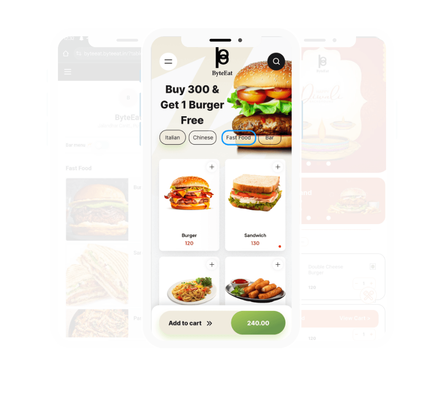 Digital menu